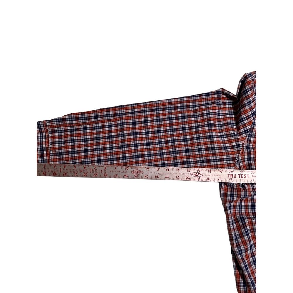 Chaps Large Long‎ Sleeve Navy & Orange Men’s Shirt Button Down Collar - Picture 6 of 8